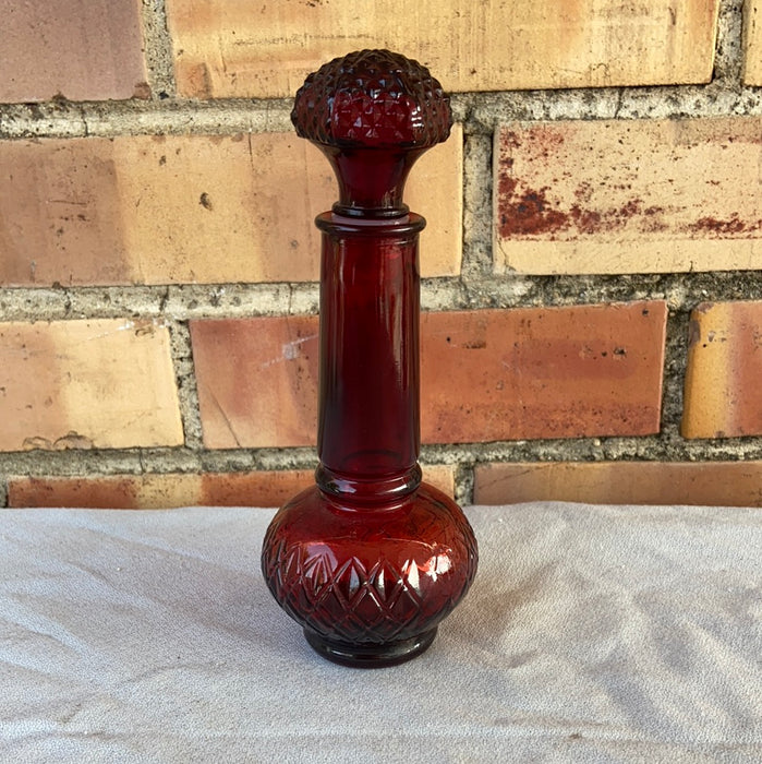 RUBY GLASS COLOGNE BOTTLE