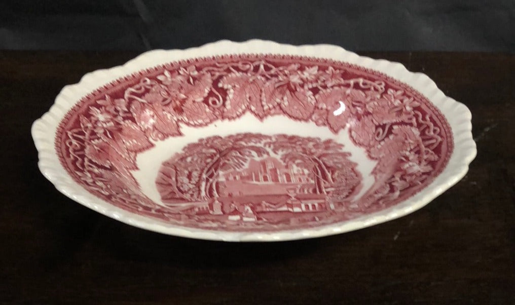 RED TRANSFERWARE MASON BOWL