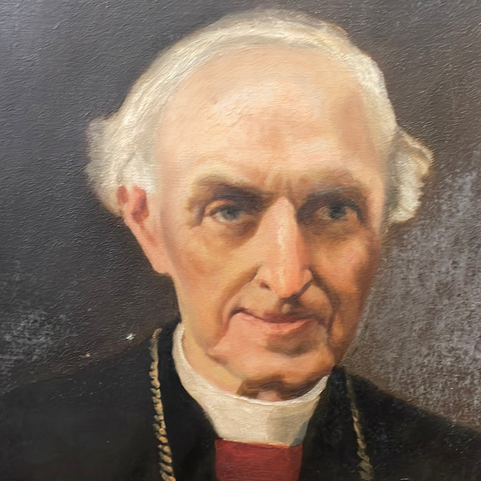 LARGE GOLD FRAMED OIL PAINTING OF CARDINAL MERCIER- ON CANVAS 1926