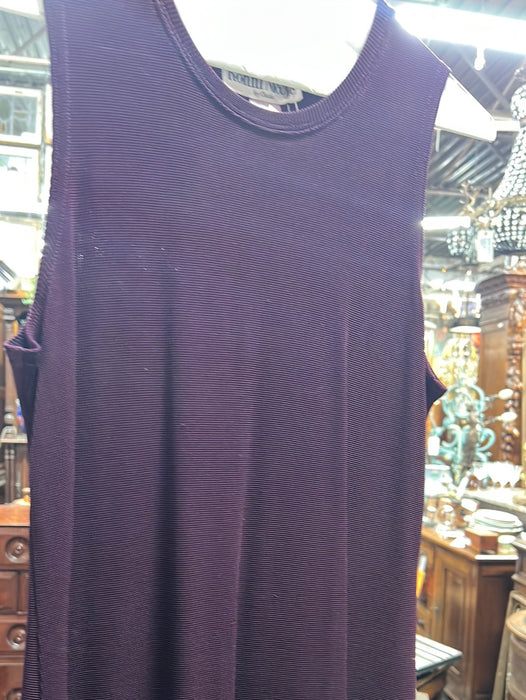 PURPLE KNIT SLEEVELESS DRESS