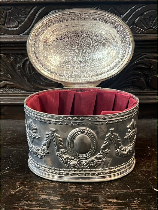 LOUIS XVI OVAL METAL BOX