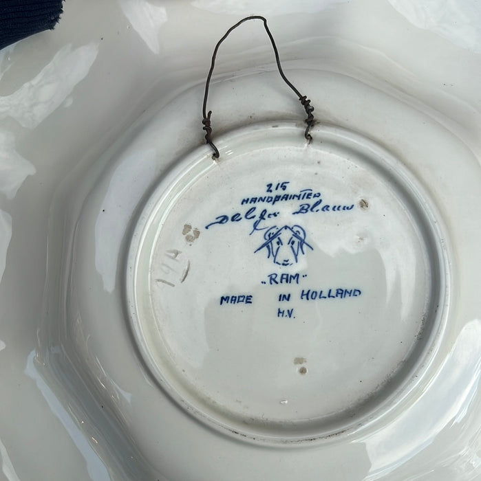 LARGE DELFT FLORAL CHARGER