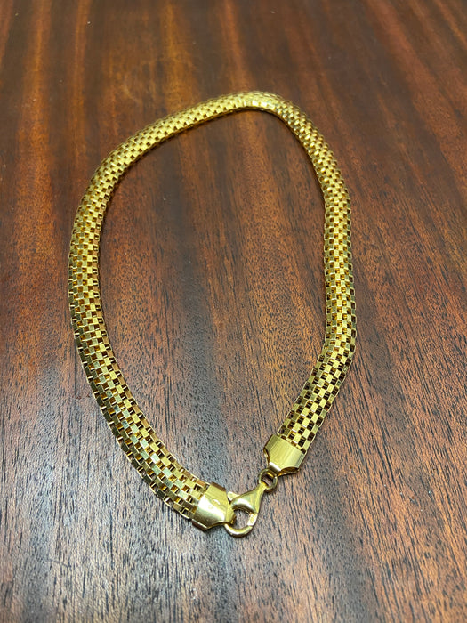 STERLING GOLD PAINTED NECKLACE