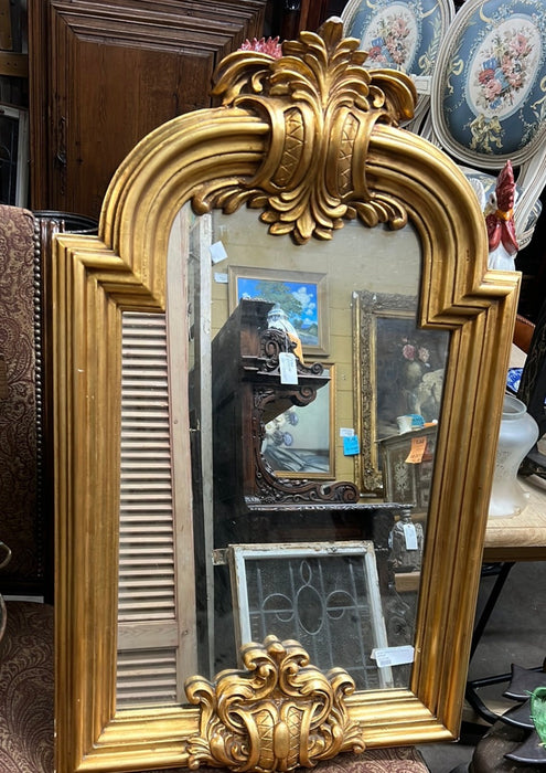 HEAVY ORNATE GOLD FRENCH MIRROR