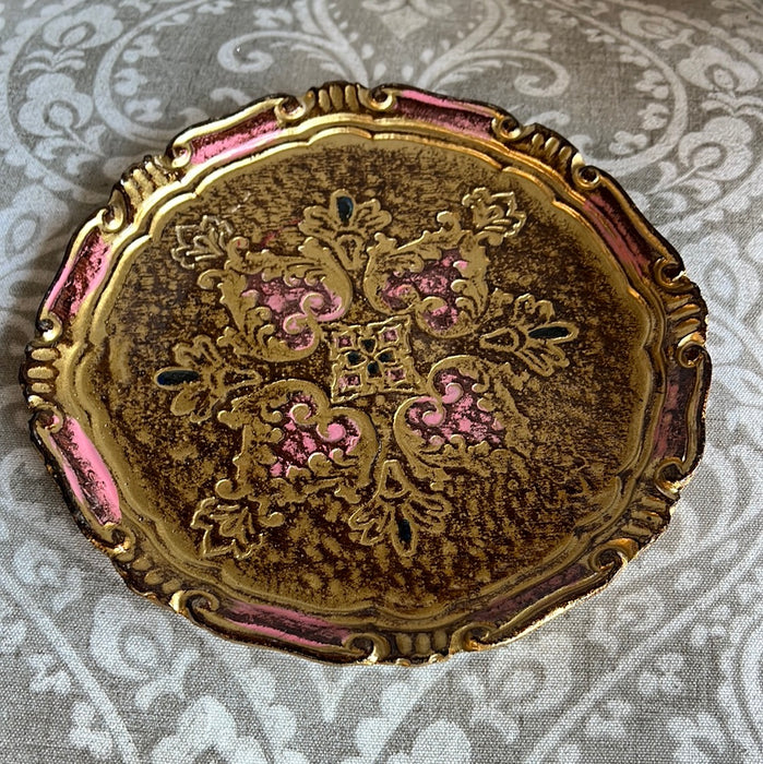 SMALL ROUND FLORENTINE TRAY