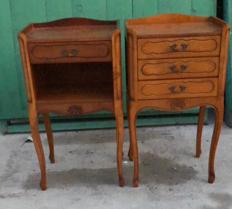 PAIR OF LOUIS XV CHERRYWOOD SIDE CABINETS