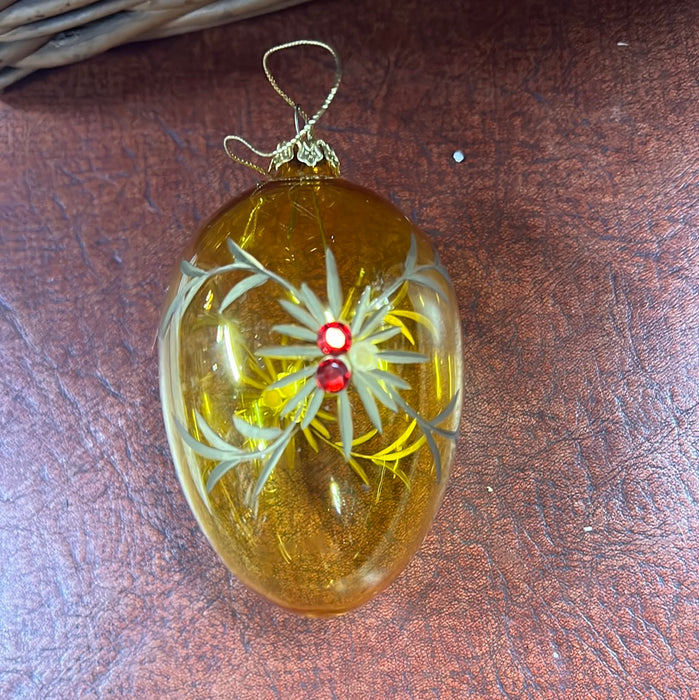 AMBER GLASS ORNAMENT