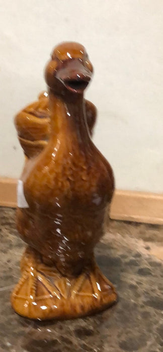 BROWN MAJOLICA DUCK PITCHER