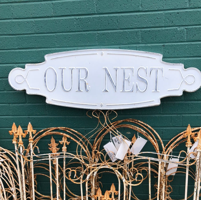 TIN OUR NEST SIGN