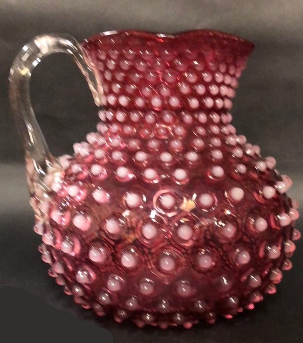 PINK KNOBBY OPALESCENT PITCHER