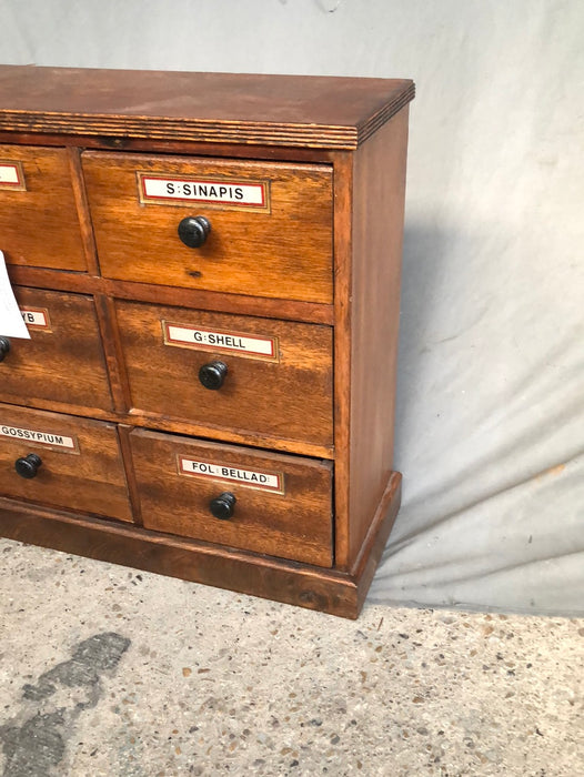 SMALL SIX DRAWER APOTHECARY CABINET