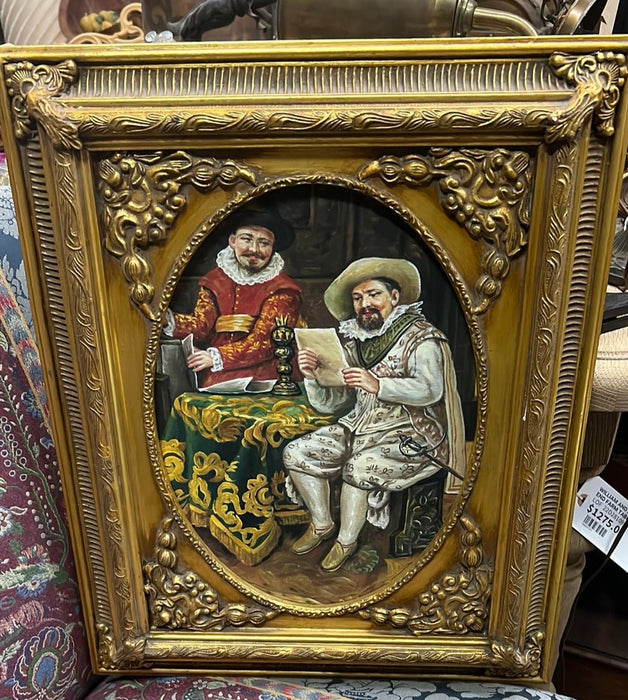 OIL PAINTING OF TWO FRENCH NOBLEMEN