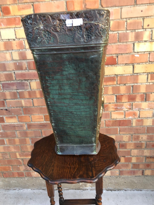 BRASS AND COPPER EMBOSSED UMBRELLA OR STICK STAND