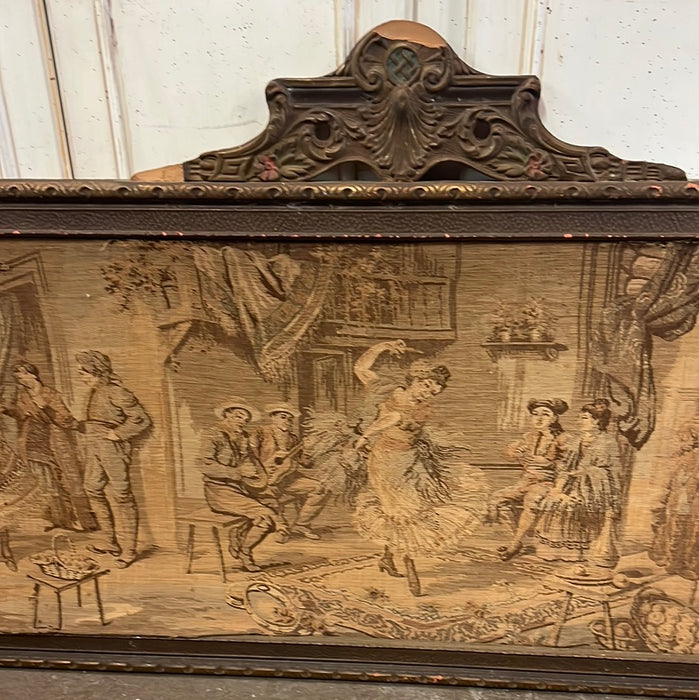 LONG FRAMED HORIZONTAL 1920'S TAPESTRY - AS FOUND