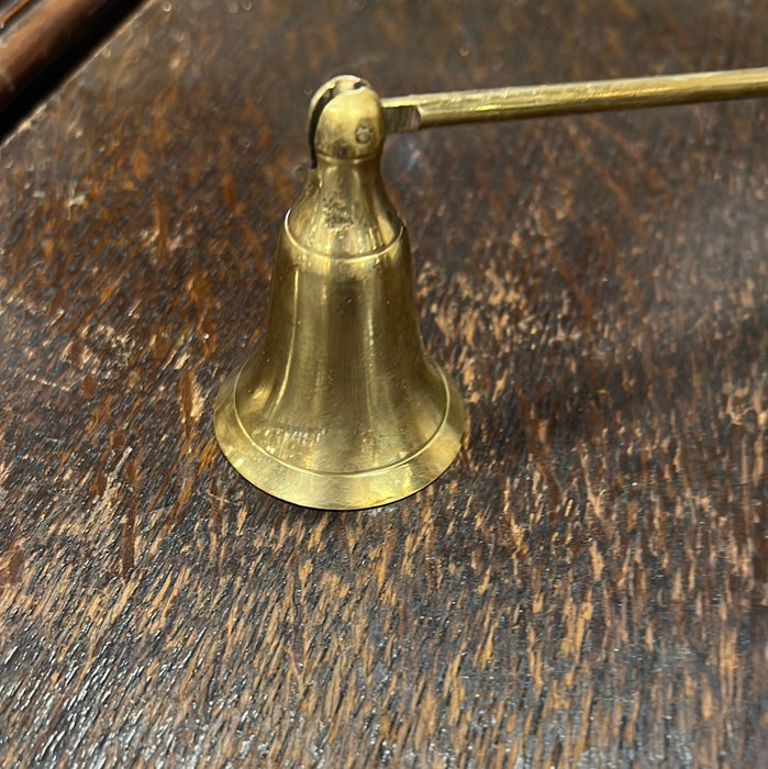 LARGE BRASS CANDLE SNUFFER WITH HANDLE