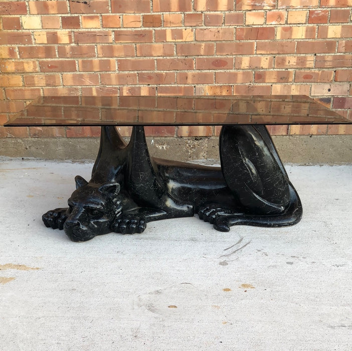 ACRYLIC BLACK PANTHER BASE COFFEE TABLE
