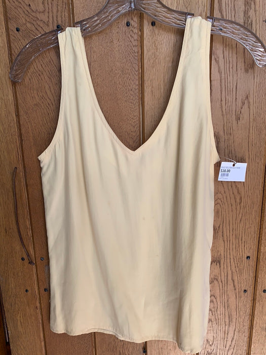 PALE YELLOW SILK TANK