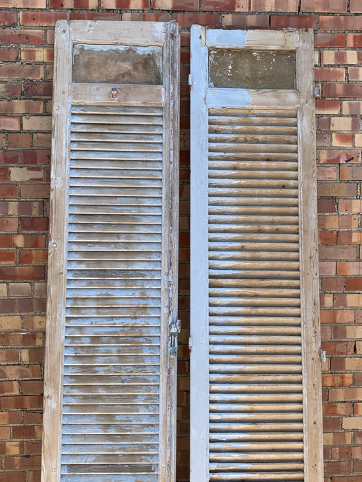 PAIR OF TALL WHITE SHUTTERS