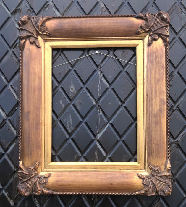 TWO TONED GOLD FRAME WITH ORNATE CORNERS