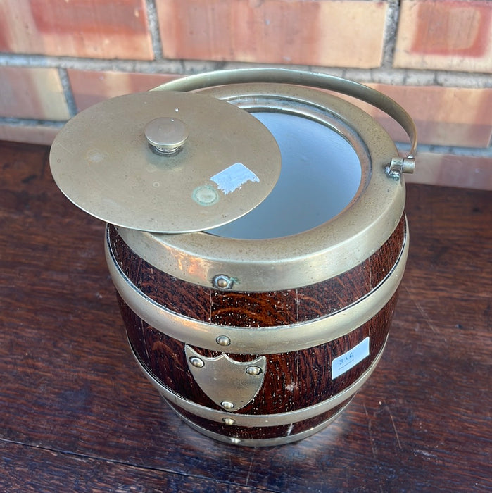 ENGLISH OAK BISCUIT BARREL