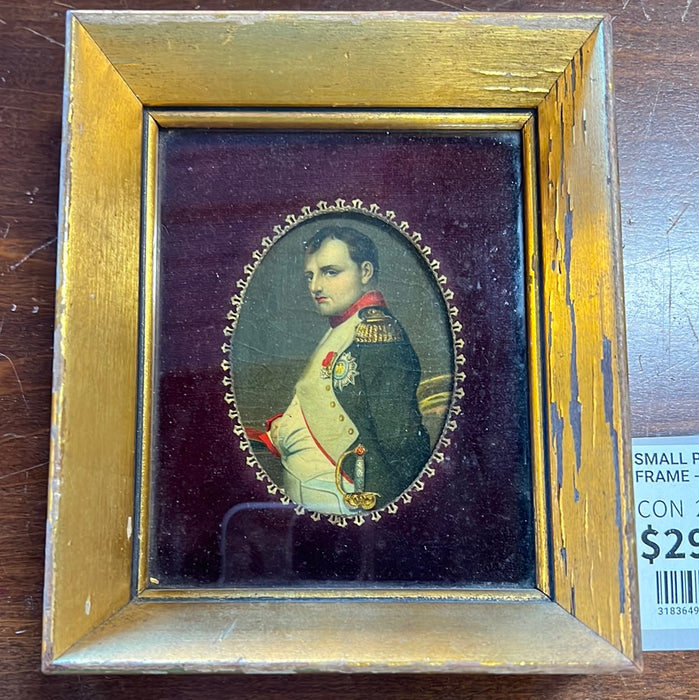 SMALL PORTRAIT OF NAPOLEON IN GOLD FRAME - FROM TURN OF THE CENTURY