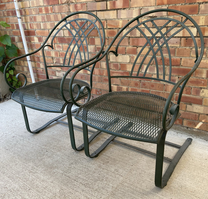 PAIR OF IRON CHAIRS