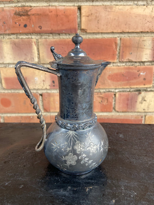 SILVER PLATE TWIST HANDLE AESTHETIC CREAMER