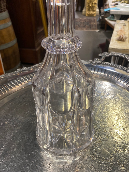 TALL 19TH CENTURY DECANTER AND STOPPER